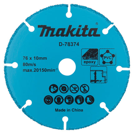 Makita Diamantschijf Gips/PVC 76x10mm - D-78374