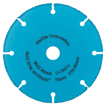 Makita Diamantschijf Gips/PVC 76x10mm - D-78374