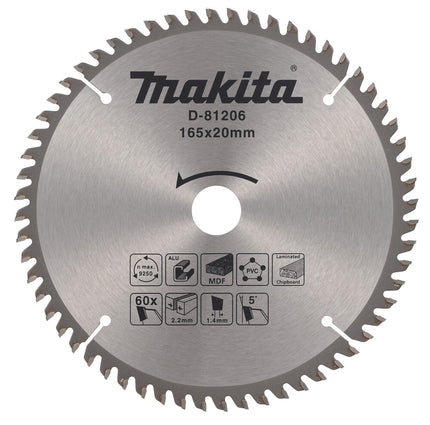 Makita Multizaagblad 165x20mm 60T 5G - D-81206