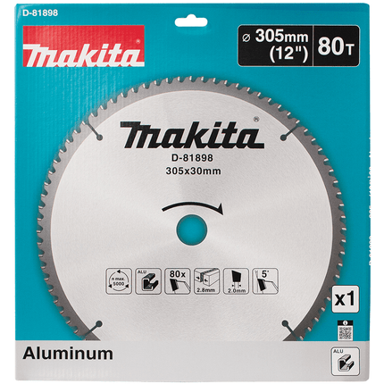 Makita TCT Zaagblad Aluminium 350x30mm 80T 5G - D-81898