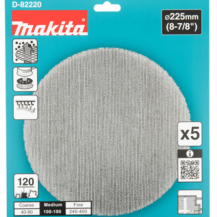 Makita Schuurgaasschijf 225mm A120 Velcro - D-82220
