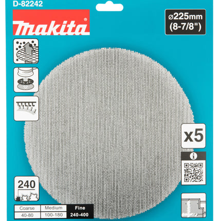 Makita Schuurgaasschijf 225mm A240 Velcro - D-82242