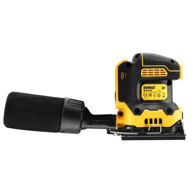 DeWalt DCW200P2-QW 18V XR Brushless 1/4 vel Vlakschuurmachine (accu schuurmachine)