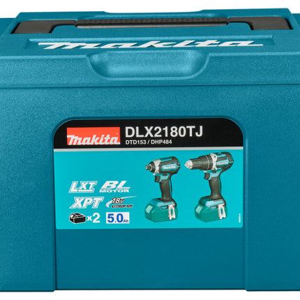 Makita DLX2180TJ LXT 18V Combiset voor Klopboor- en Slagschroefklussen