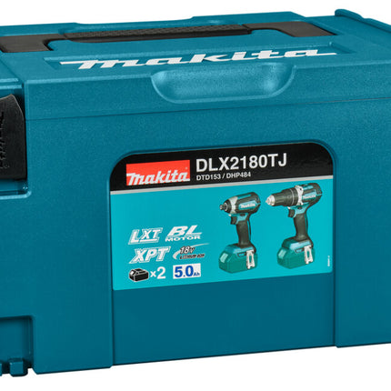 Makita DLX2180TJ LXT 18V Combiset voor Klopboor- en Slagschroefklussen