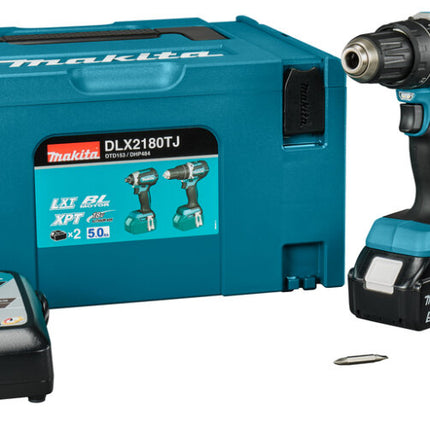 Makita DLX2180TJ LXT 18V Combiset voor Klopboor- en Slagschroefklussen