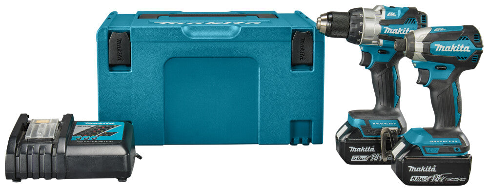 Makita DLX2507TJ LXT 18V Combiset DHP489 Klop-/schroefboormachine + DTD153 Slagschroevendraaier (Makita gereedschapset)
