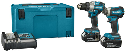 Makita DLX2507TJ LXT 18V Combiset DHP489 Klop-/schroefboormachine + DTD153 Slagschroevendraaier (Makita gereedschapset)