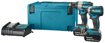Makita DLX2507TJ LXT 18V Combiset DHP489 Klop-/schroefboormachine + DTD153 Slagschroevendraaier (Makita gereedschapset)
