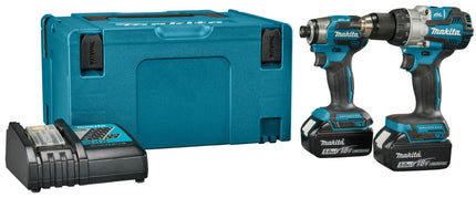 Makita Makita LXT 18V DLX2528TJ Combiset DHP489 Klopboor-/schroefmachine + DTD173 Slagschroevendraaier (Makita gereedschapset)