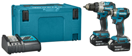Makita Makita LXT 18V DLX2528TJ Combiset DHP489 Klopboor-/schroefmachine + DTD173 Slagschroevendraaier (Makita gereedschapset)