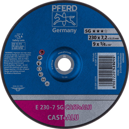 Afbeelding PFERD TOOLS afbraamschijf gietijzer E SG CAST+ALU