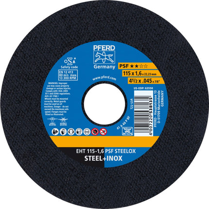 Afbeelding PFERD TOOLS doorslijpschijf, rvs EH/EHT PSF STEELOX