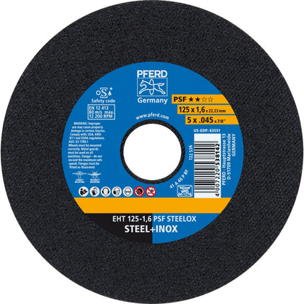 Afbeelding PFERD TOOLS doorslijpschijf, rvs EH/EHT PSF STEELOX