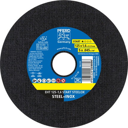 Afbeelding PFERD TOOLS doorslijpschijven start ???? EHT 125-1,6 START STEELOX