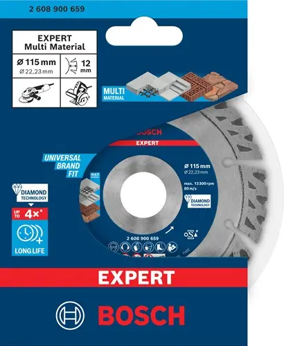 Bosch EXPERT MultiMaterial diamantdoorslijpschijf 115x22,23x2,2x12mm - 2608900659