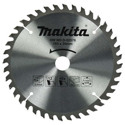 Makita HM Zaagblad 165x20x1,6mm T40 - D-81169