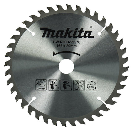 Makita HM Zaagblad 165x20x1,6mm T40 - D-81169