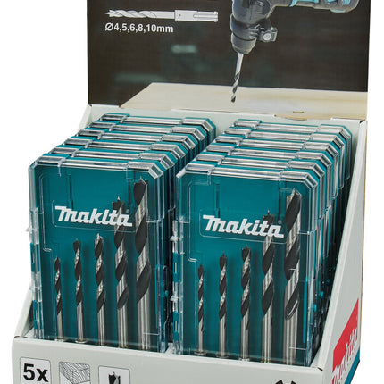 Makita Houtspiraalboorset 5-Delig Display 12St - E-15148-12