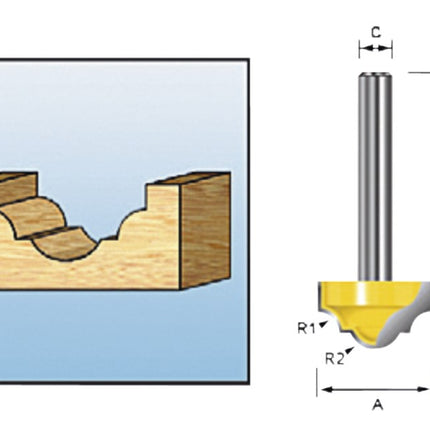 Makita Sierprofielfrees 12,7 S12 - D-11081