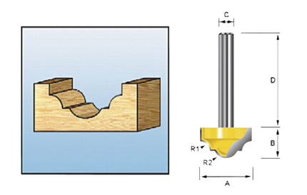 Makita Sierprofielfrees 12,7 S12 - D-11081