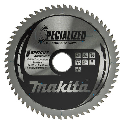 Makita HM Zaagb 190x30mm 60T 0g alu - E-16863