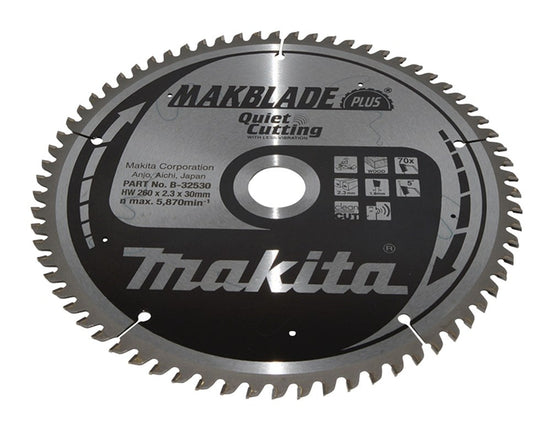 Makita Zaagblad Hout 260x30x2,3mm 70T 5G - B-32530