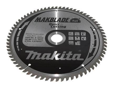 Makita Zaagblad Hout 260x30x2,3mm 70T 5G - B-32530