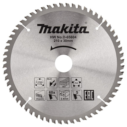 Makita Multizaagblad 210x30x2,4 60T 5G - D-65604