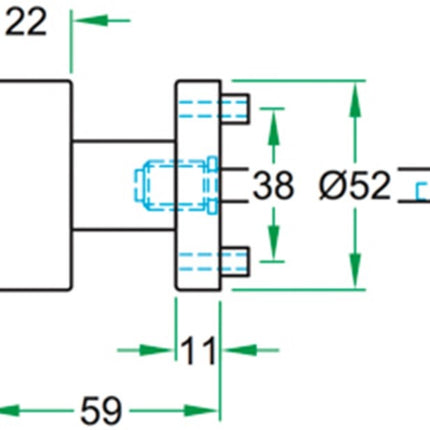 Oxloc Meterkastknop RVS Incl Blindrozet - 1220937