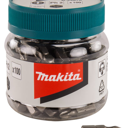 Makita Schroefbit PH2X25mm In Pot 100 Stuks - B-24876