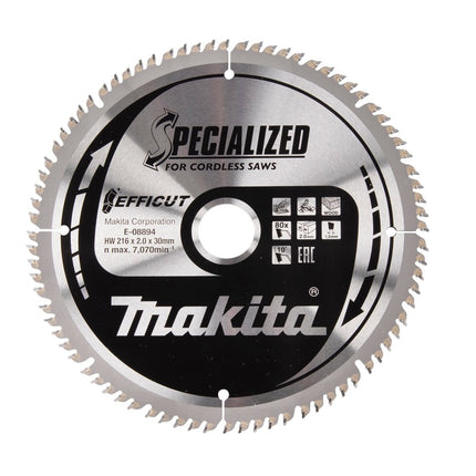 Makita Afkortzaagblad Hout 216X1.5X30 T80 - E-08894