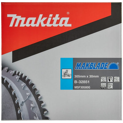 Makita Zaagblad Hout 305x30x2,3mm 80T 5G - B-32851
