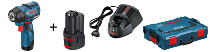 Bosch GDS 12V-115 Accu slagmoeraanzetter C&G in L-Boxx met 2x 3,0Ah accu's - 06019E0103 (accu slagmoersleutel)