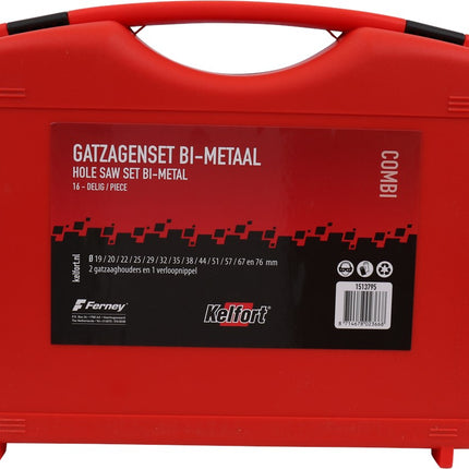 Kelfort Gatzaagset Bi-Metaal 16-delig - 1513795