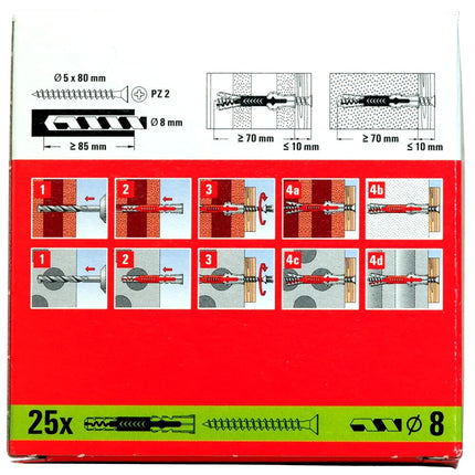 Fischer Duopower 8x65 S met schroef - 538246