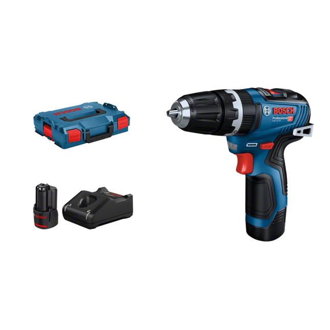 Bosch GSB 12V-35 Accu schroefklopboormachine C&G in L-Boxx met 2 x 3,0Ah accu's - 06019J9000 (accu klopboormachine)