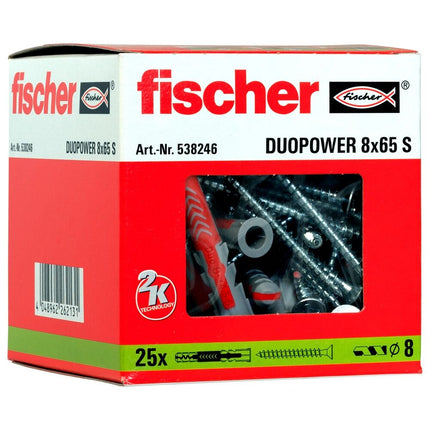 Fischer Duopower 8x65 S met schroef - 538246