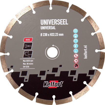 Kelfort Diamantzaagblad universeel 230 mm