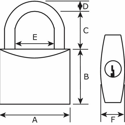 DX Hangslot Proline 50mm voor profielcilinder - Zwart - 0182.600.0150