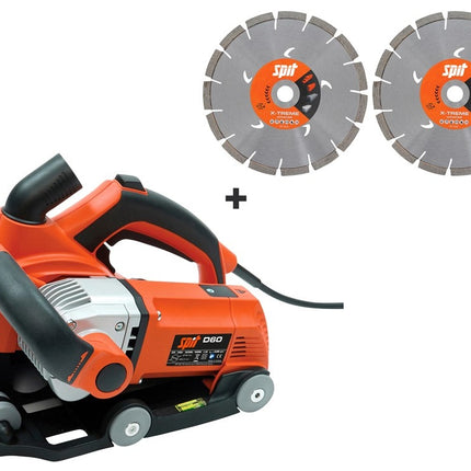 Spit D60 Sleuvenzaagmachine + Ac1630pm Stofzuiger + Set Xtreme Universal