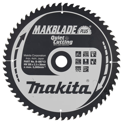 Makita Afkortzaagblad Hout 305x30x60T 5G - B-08713