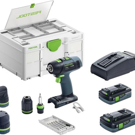 Festool T18+3 HPC4,0 I-Set Accu-Schroefboormachine - 577609