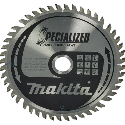 Makita Invalzaagblad Hout 160X20X2,2 48T 8G - B-32998