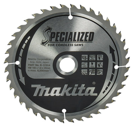 Makita Zaagb Hout 165x20x40T 18G - B-32954