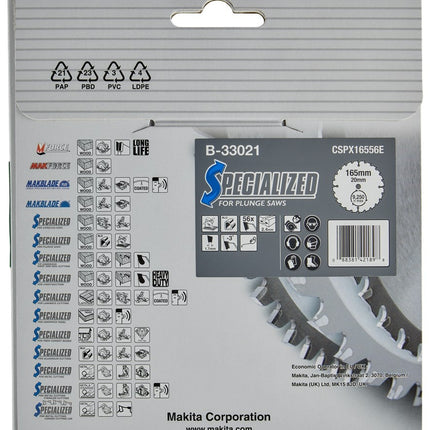 Makita Zaagblad Alu 165X20X2,4 56T -3G - B-33021