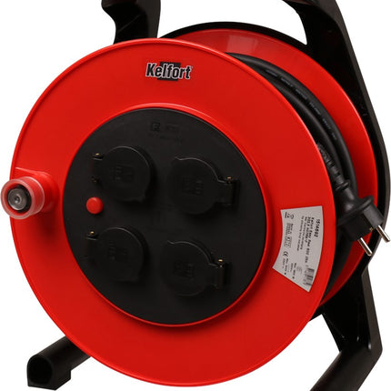 Kelfort Kabelhaspel 25M 3X2,5 - ER600 (4X aansluiting) - 1514692