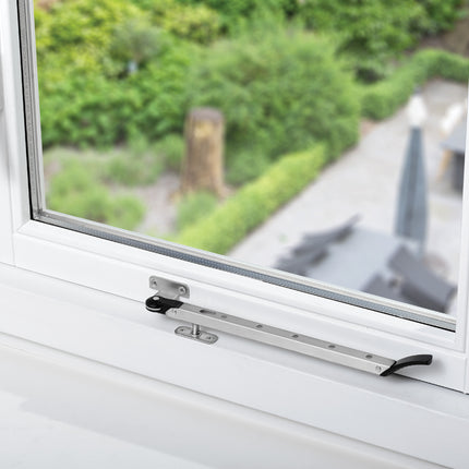 AXA Raamuitzetter Habilis 30 Grijs  RVS Zwart gelakt NH50