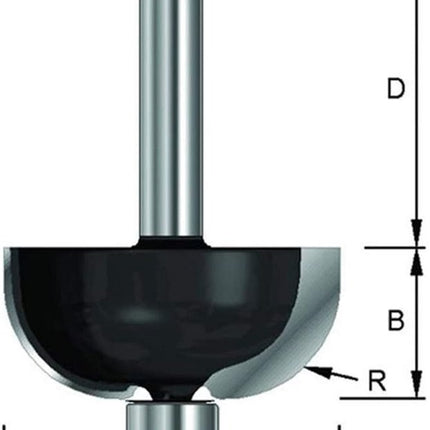 ENT Holprofielfrees HM R9.5 met lager Kolf 8mm - 7914674