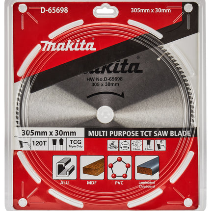 Makita Multizaagblad 305x30x2.8mm 120T 5G - D-65698